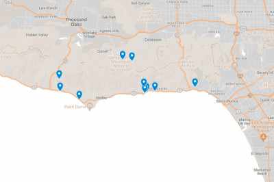 Carte Malibu Californie