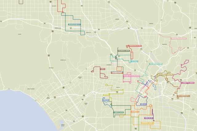Plan des bus DASH de Los Angeles